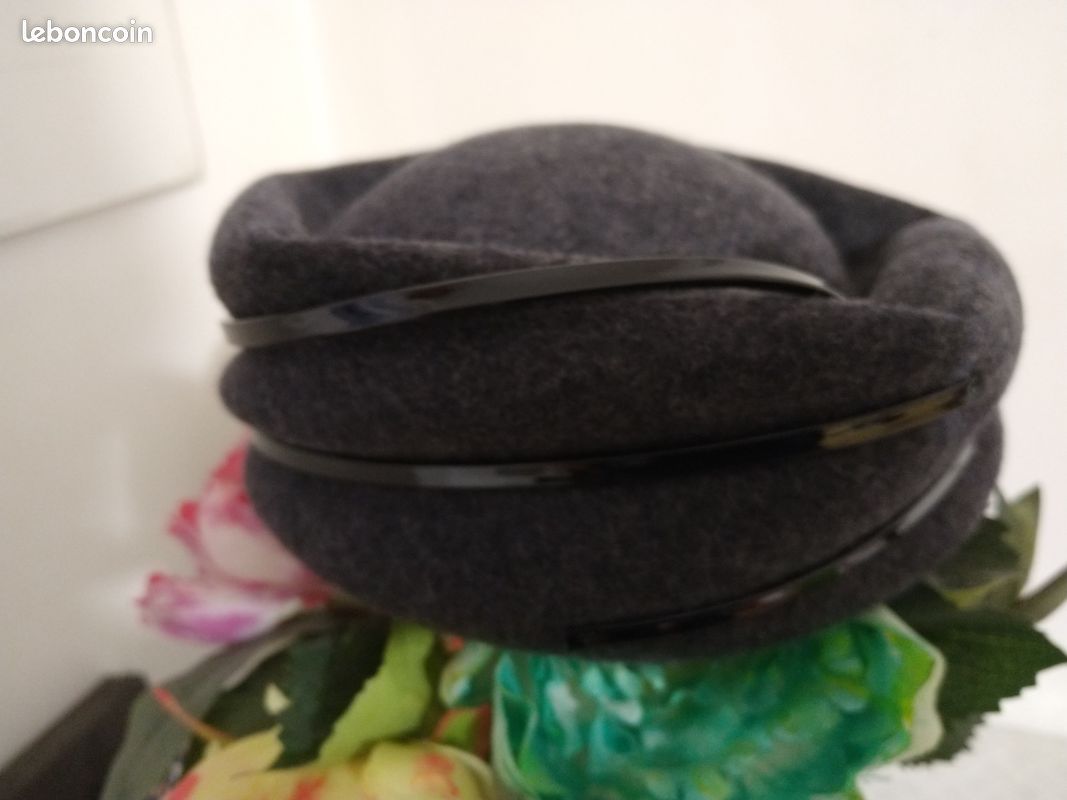 Chapeau toque tambourin feutre laine (image 1)