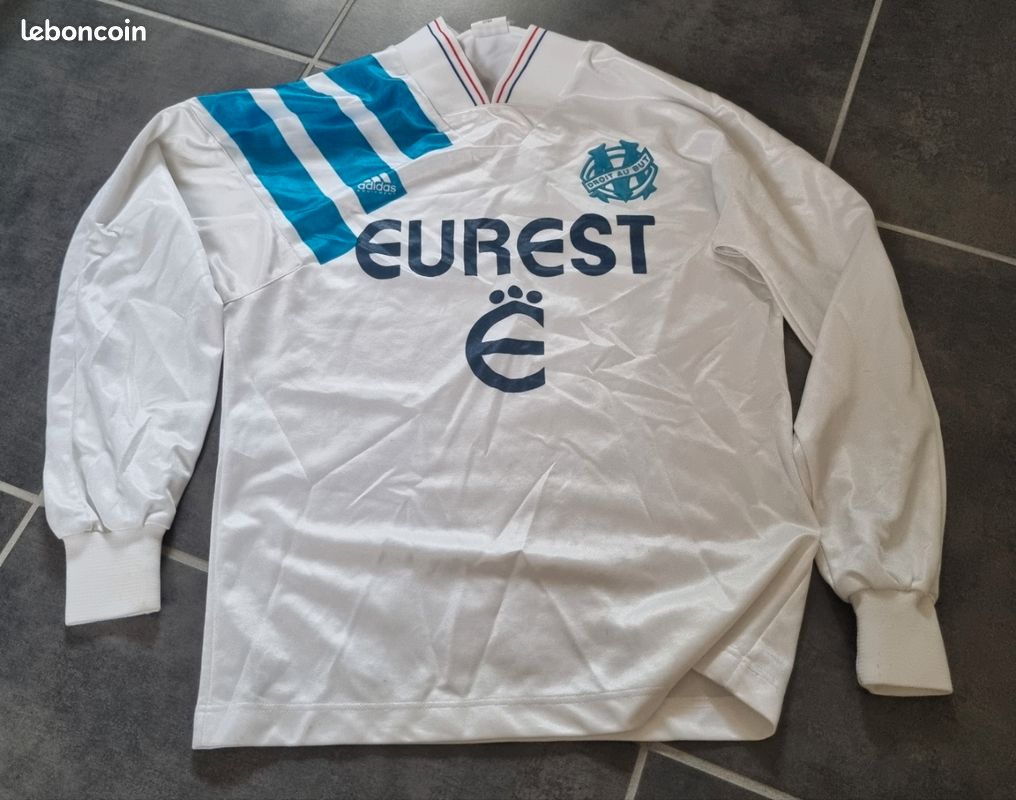 Mini Maillot OM 1993 - Fanion Collection - Panasonic Eurest - Neuf Défauts