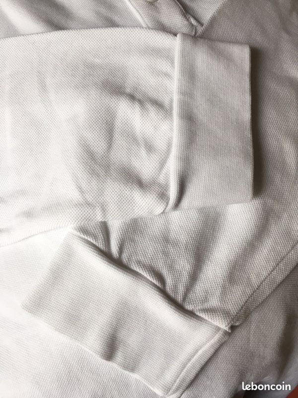Le Coq Sportif. Polo homme manches longues blanc. Neuf (image 3)