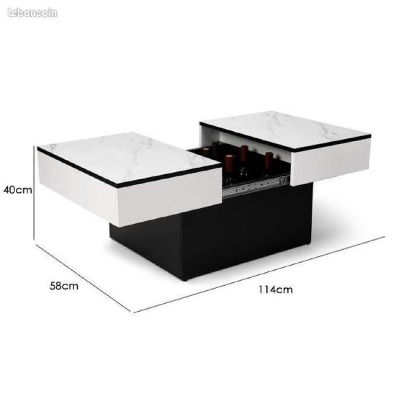 Ensemble Canapé Electrique Relax anti taches + Table basse Bar avec rangement intégré (image 4)