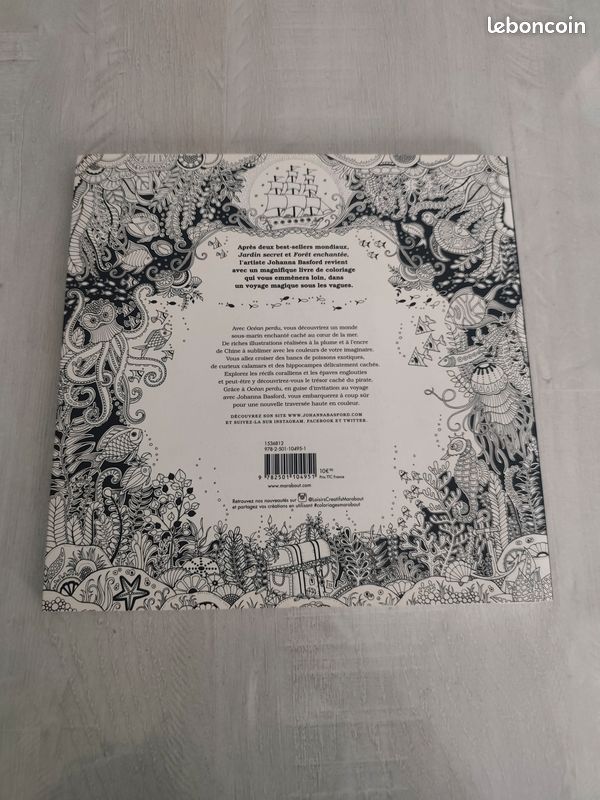 Océan Perdu – Johanna Basford – Livre de coloriage adulte & aventure sous-marine (image 2)