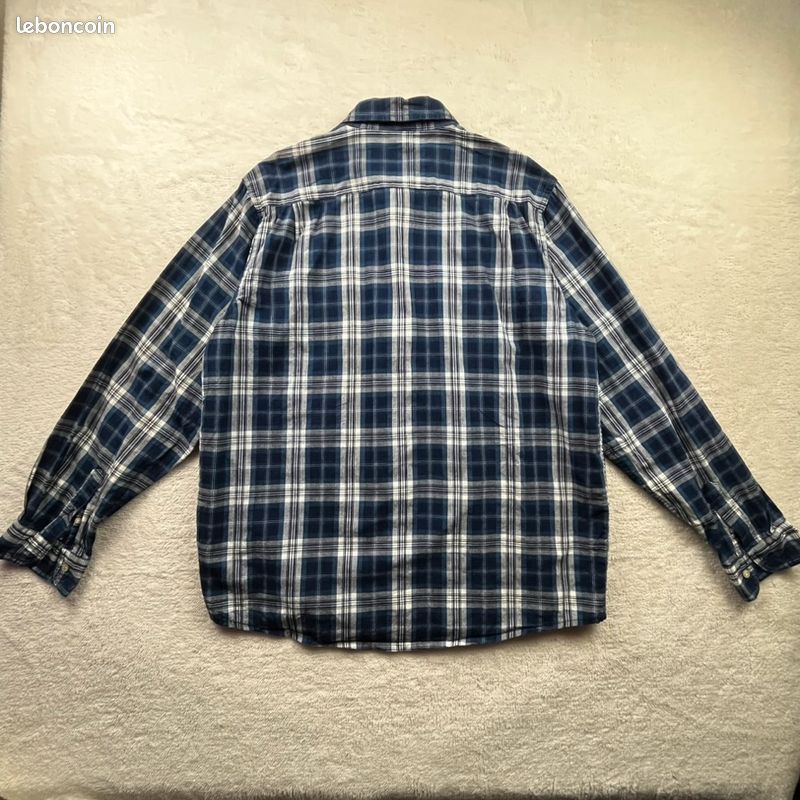 446 Wrangler Chemise Western Carreaux Bleu Marine Taille L