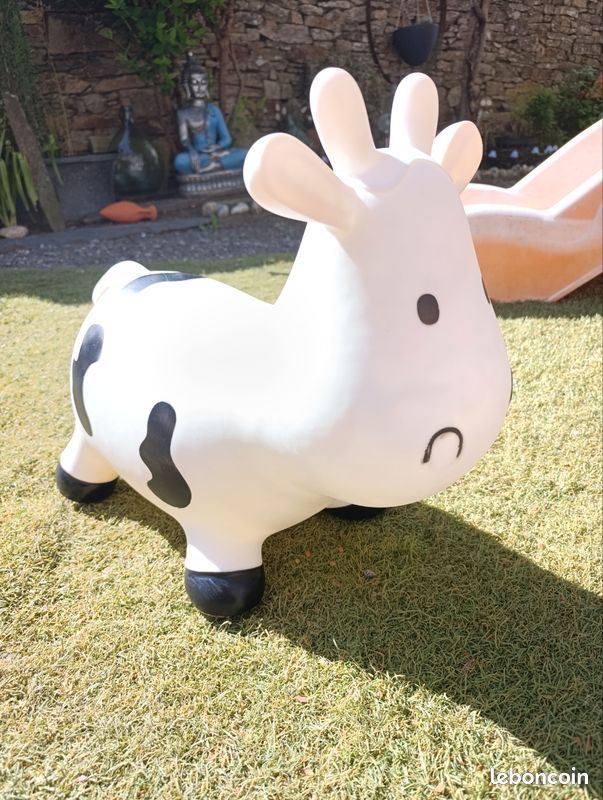 Vache sauteuse gonflable pour enfants, ballon sauteur | La Poule à Pois