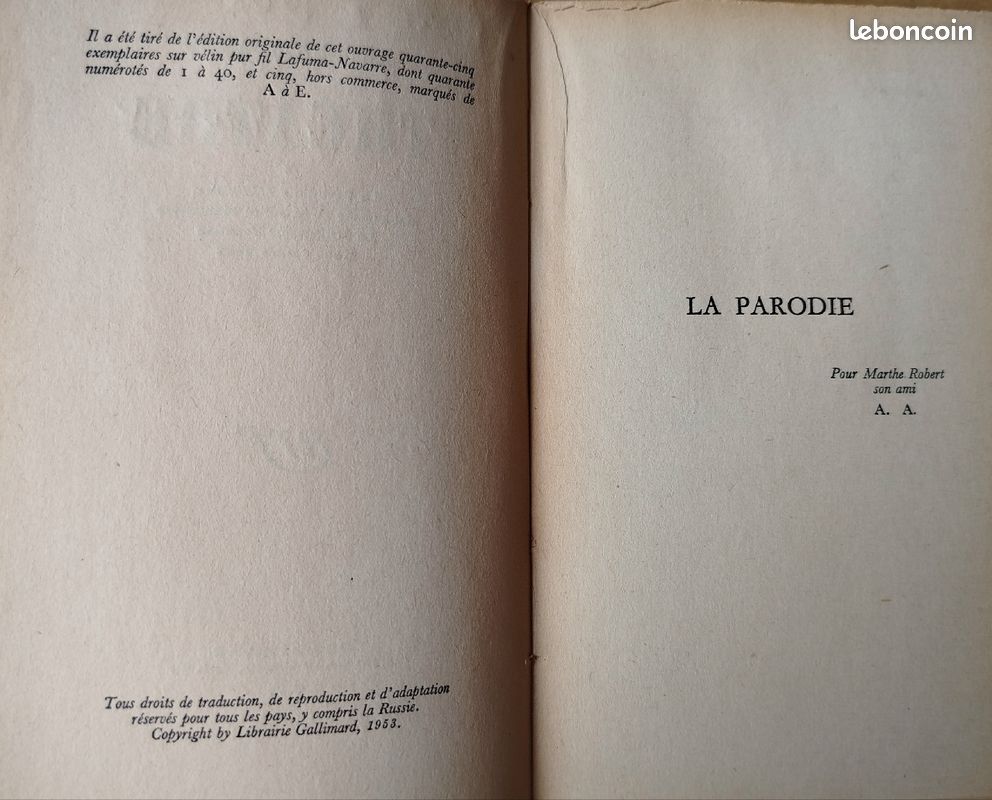 (signé) Adamov, Théatre I (la parodie, l'invasion,la grande et la petite manoeuvre...) (image 4)