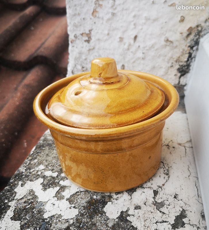 Sucrier ocre vintage (image 1)