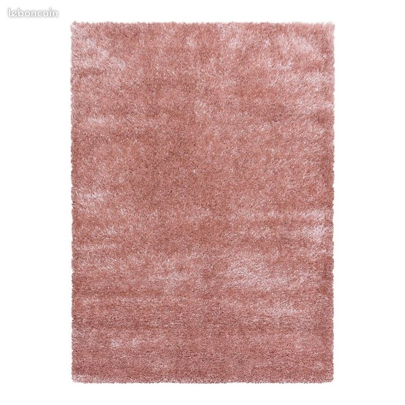 Tapis à poils longs doux uni Soda Rose 80x150 (image 1)