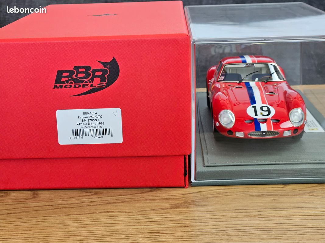 Ferrari 250 GTO 24h Du Mans 1962 - BBR 1/18 Modèle Résine BBR1854