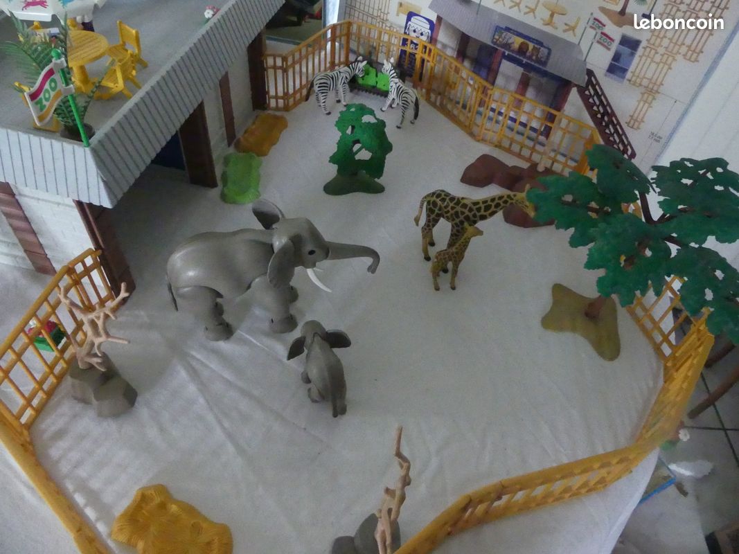 Lot Playmobil Vintage – Zoo – Sets 3634 + 6636 – Très Bon état