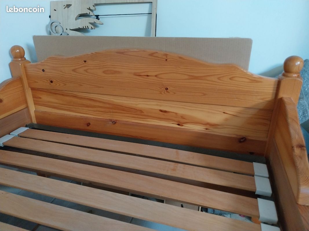 Lit 1 place en bois (image 5)
