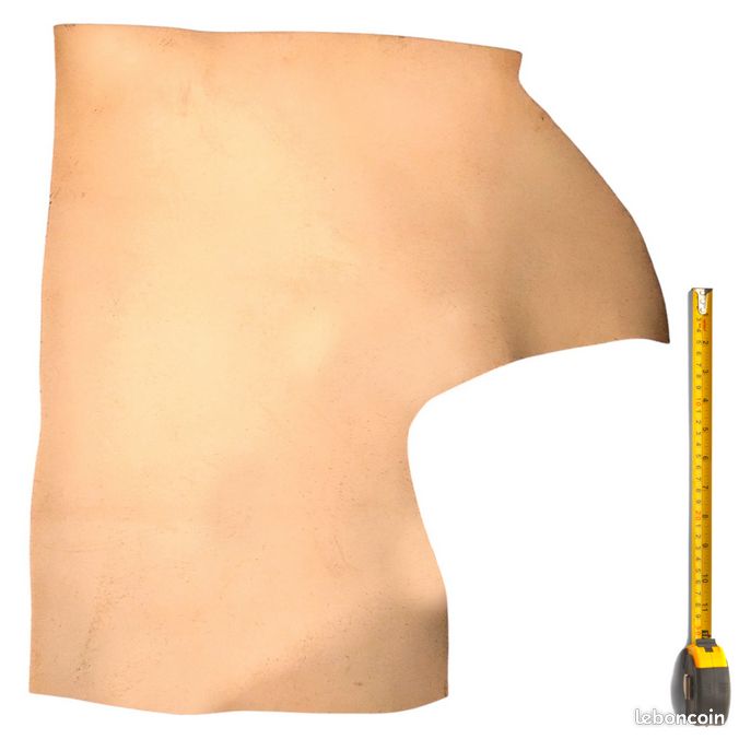 Cuir véritable tannage végétal Rouge Antic peau épaisseur 2 mm #599 (image 3)