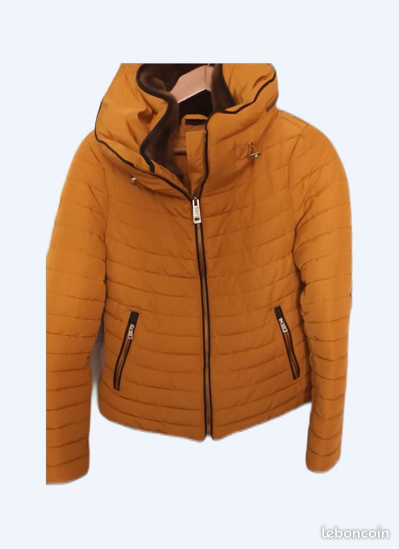 Zara Jaune Doudoune Moutarde Femme Zara Zara Doudoune Courte
