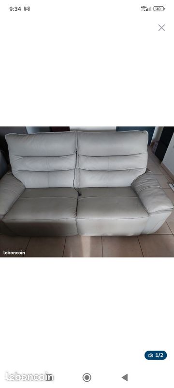 Canapé cuir (image 1)