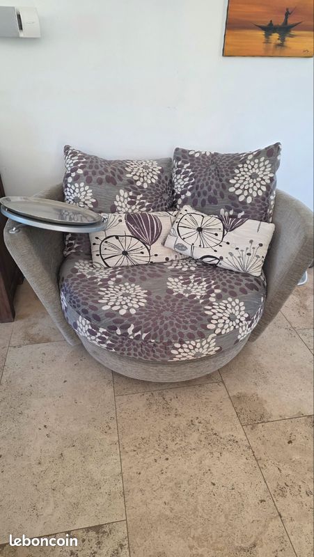 Vends fauteuil salon Fama pivotant (image 1)