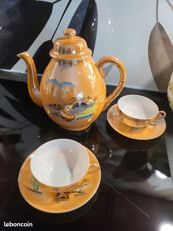 Magnifique grand service a thé Japonais vintage en porcelaine,Periode occupied Japon 1947-1952 (image 1)
