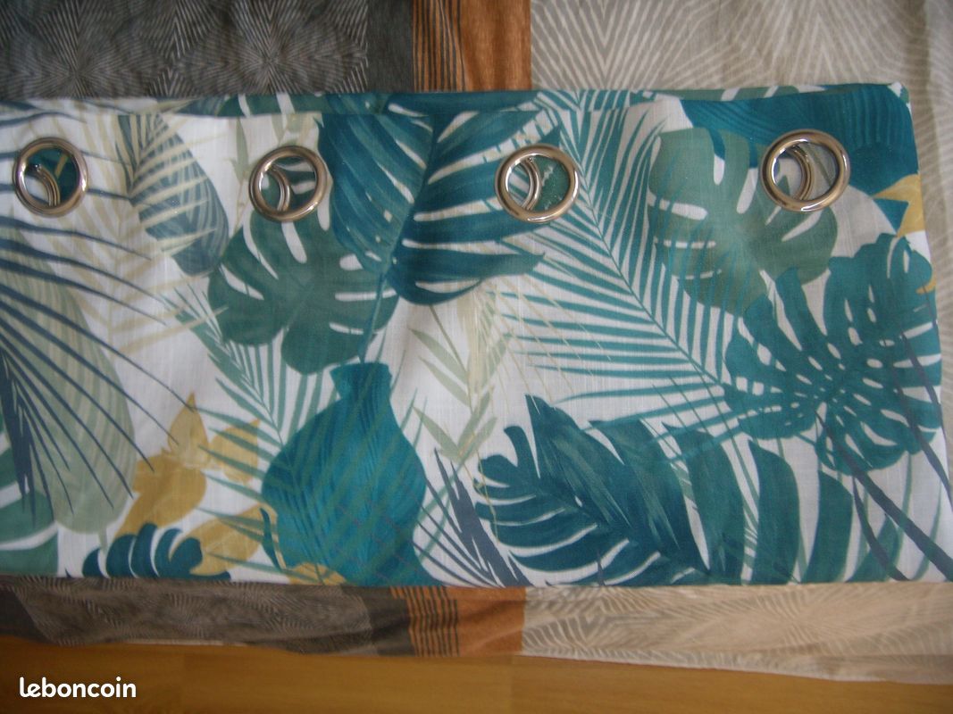 Rideau motif feuille (image 1)
