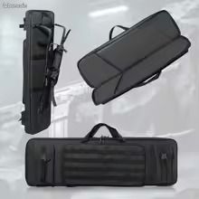 Sac De Transport Pour Fusil Noir – Tissu Solide, Idéal Chasse Et Plein Air, Neuf !