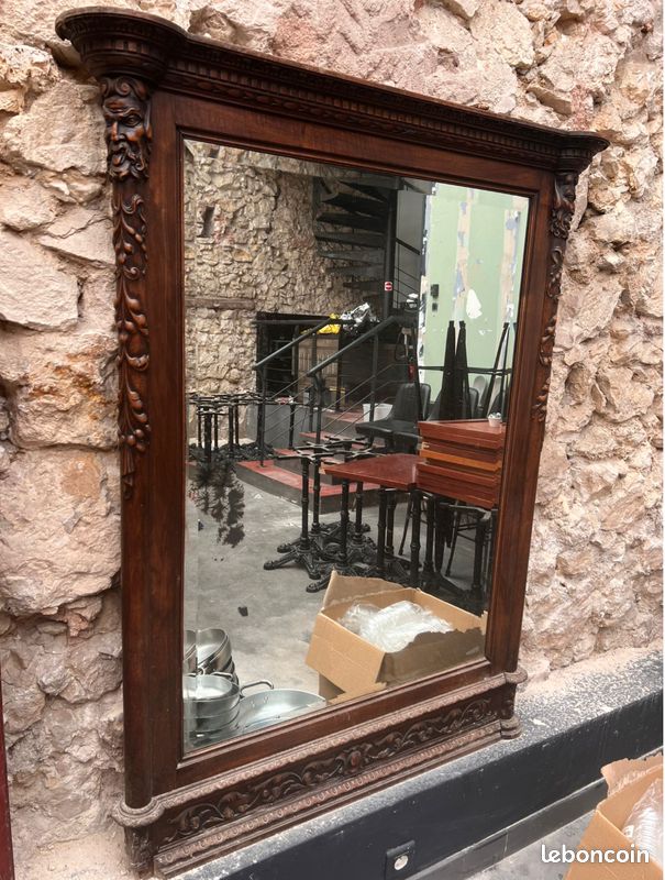 Miroir moulures bois (image 1)