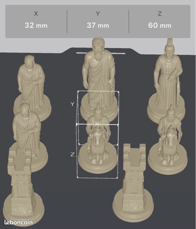 Pièces d'échecs Grèce antique contre Rome antique (image 4)