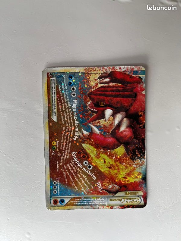 kyogre and groudon legend pokemon card PSA 8 & Top Colorless Massive Eruption (100×) Discard the top 5 cards from your deck Kyogre & Groudon Legend Custom