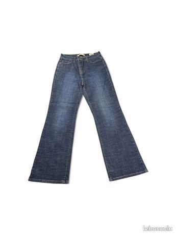 Jeans Coupe Large Effet Usé Délavé Bleu Levis Femme 2387346