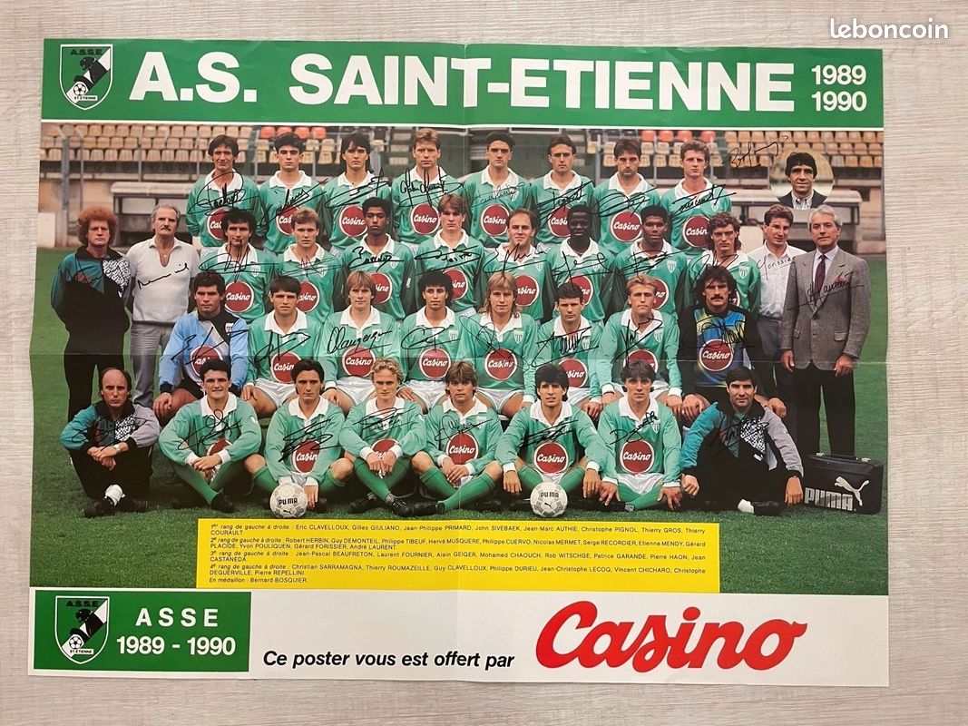 RARE POSTER ASSE 1980  SAINT ETIENNE LES VERTS GEANT CASINO EUR 25,00 - FR