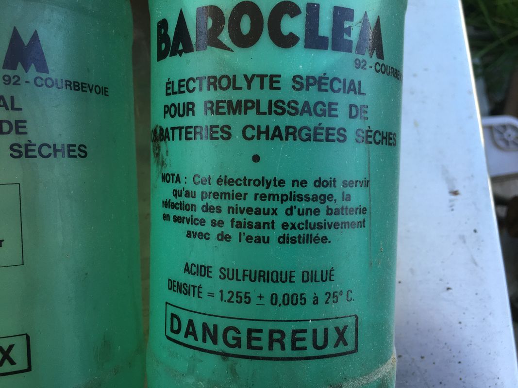ACIDE BATTERIE - Bouteille 1 Litre - Electrolyte - Sulfurique