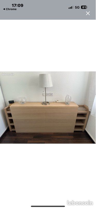 Lit et étagère tête de lit malm ikea (image 3)