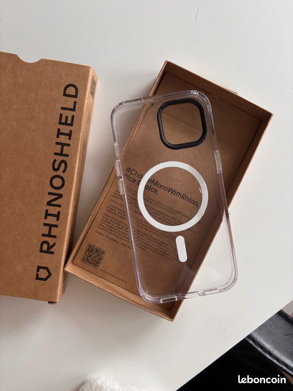 Coque rinoshield MagSafe clear iPhone 15 (image 1)