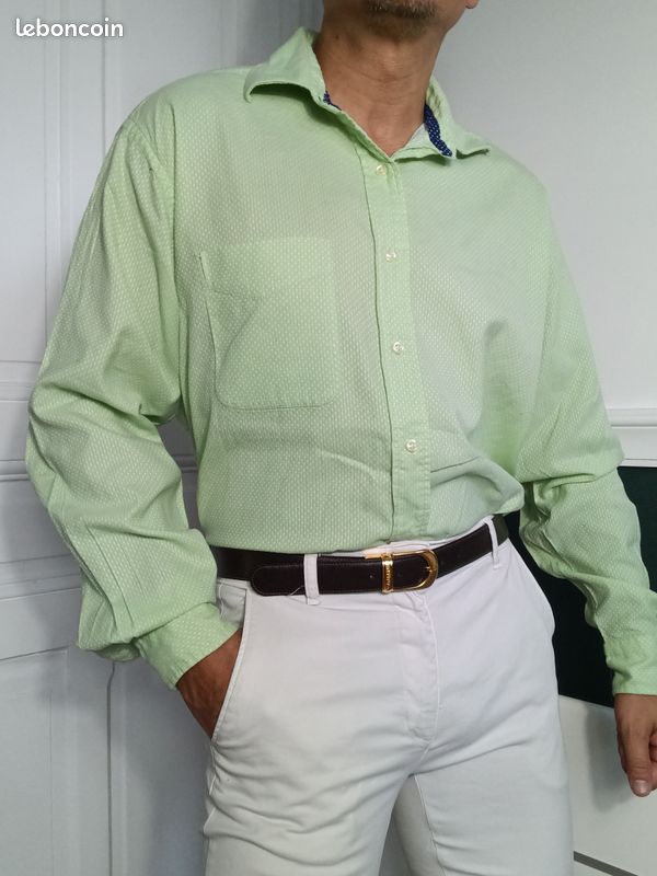 Chemise homme SAINT PAUL vert chiné