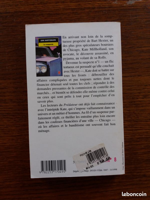 Livre "La suspecte" de Gini Hartzmark (image 2)
