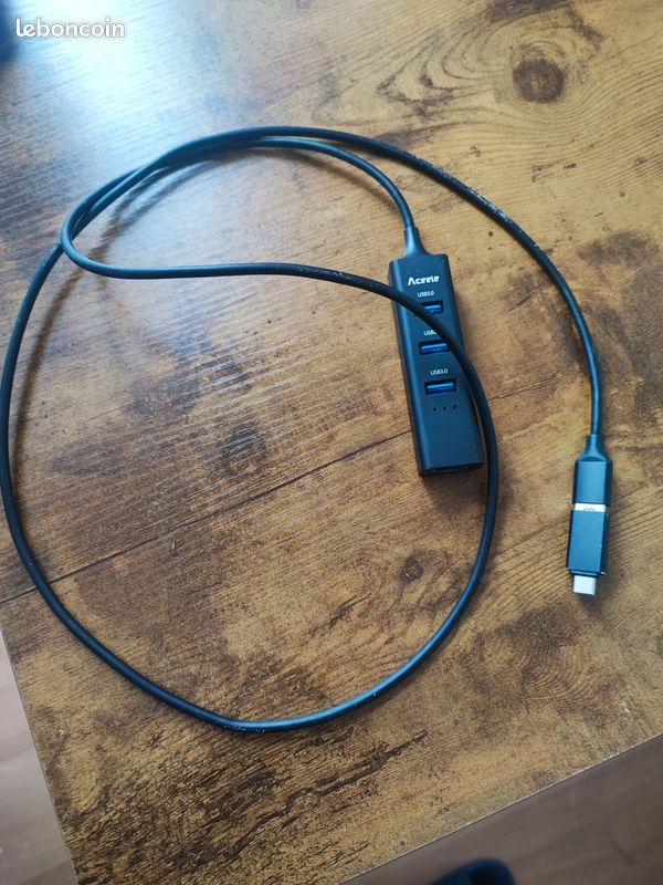 Adaptateur Ethernet RJ45 / USB A / USB C (image 1)