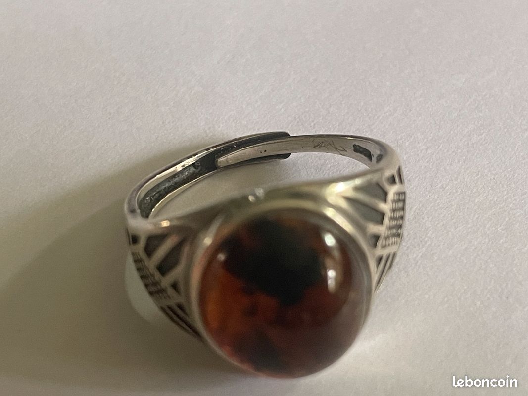 Bague ambre 925 (image 2)