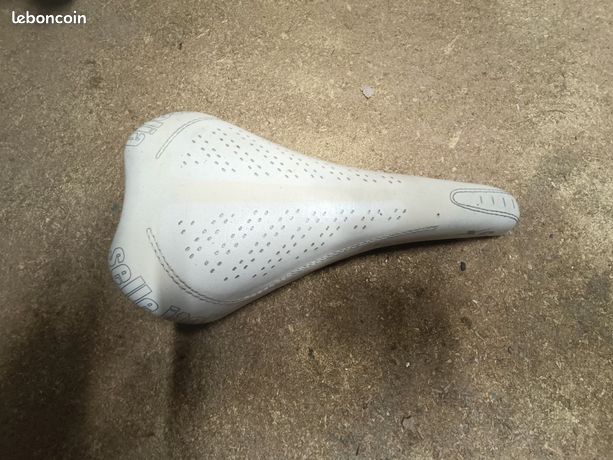 Selle Vélo De Course Selle Italia Lady - Blanche - 352g - Années 80 - Occasion En Bon état