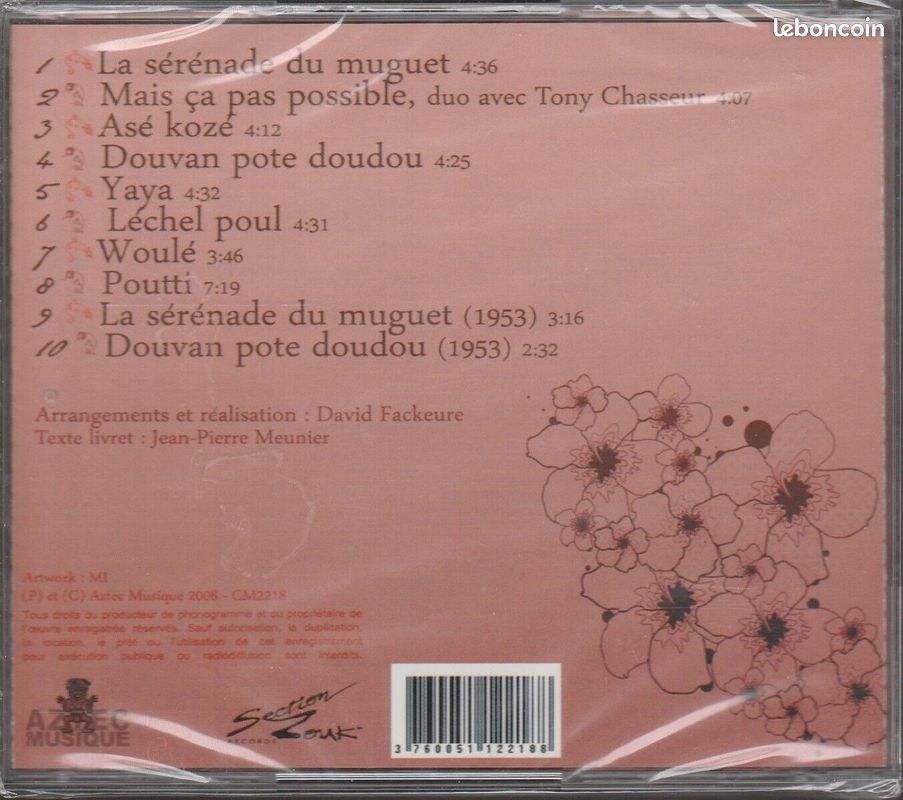 Jenny Alpha: La Sérénade Du Muguet CD 2008 Neuf (image 2)