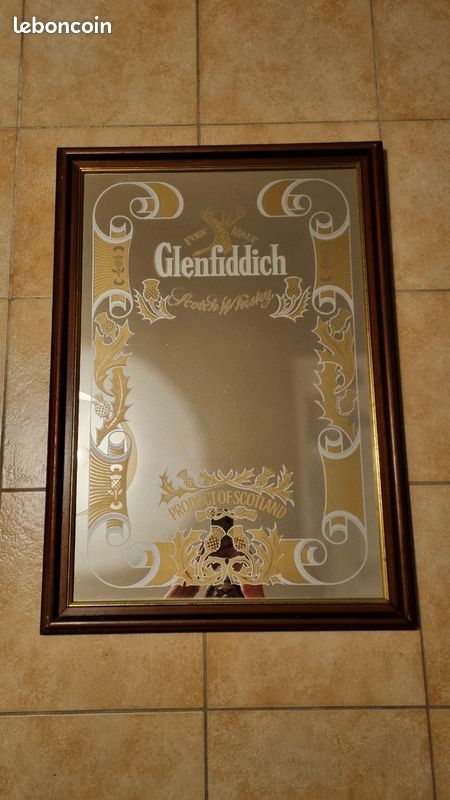 Miroir publicitaire Glenfiddich vintage (image 1)