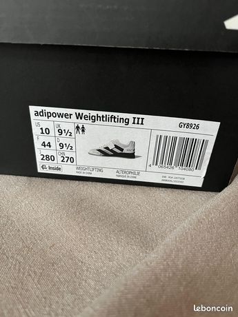 Chaussures d'haltérophilie Adidas Adipower pointure 44 d'occasion
