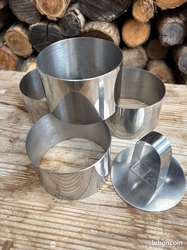 Ensemble De 4 Petits Anneaux à Gâteau Ronds En Acier