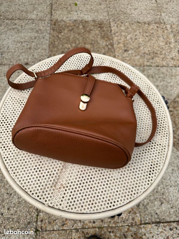 Sac Ottawa Nathalie Andersen - Simili Cuir Marron Clair - Bandoulière Femme - 23cm