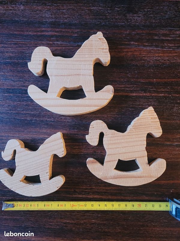 Trio de cheval en bois bébé (image 3)