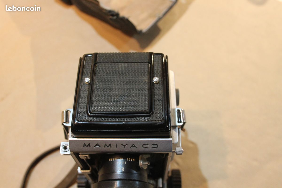 Rare appareil photo Mamiya C3 double objectifs mamiya bekor 80 mm 1:2.8 etui bon état et fonctionne années 60-70 (image 11)
