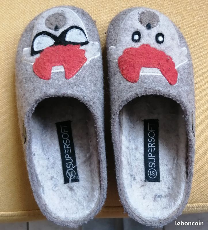 Chaussons en laine bouillie Chaussures