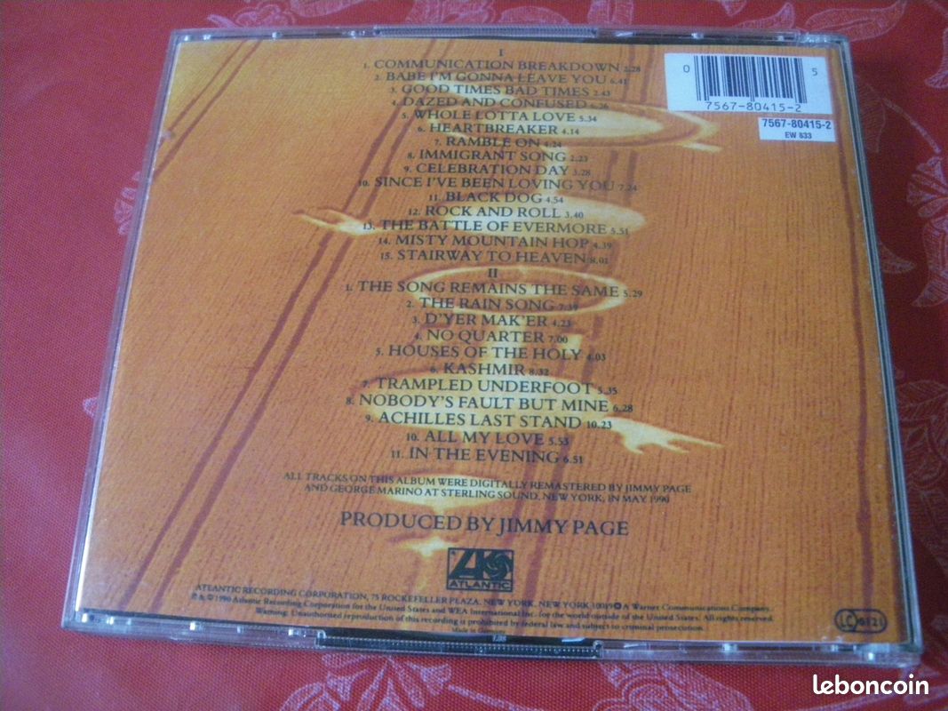 Double CD de Led Zeppelin - Remasters (image 2)