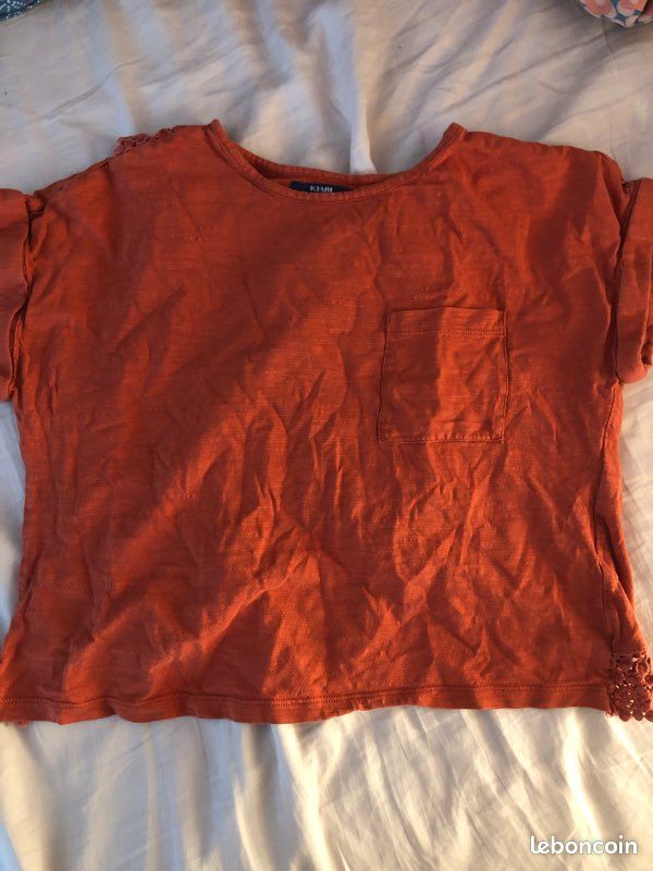 Tee shirt orange kiabi (image 1)