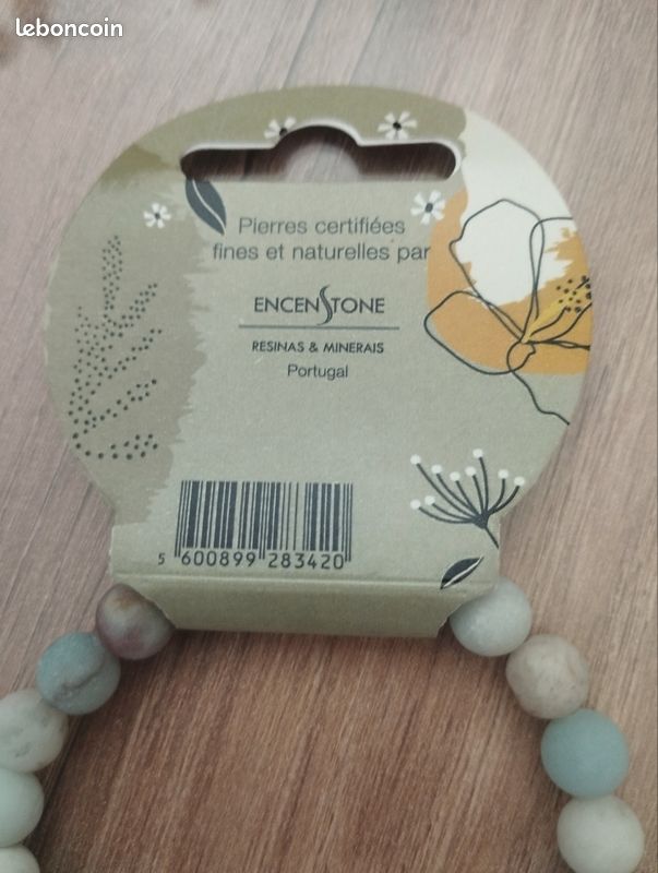 Bracelet amazonite perles naturelles encenstone neuf (image 3)