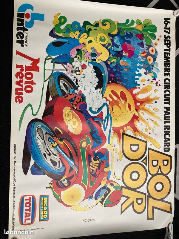 Autocollant Bol D’Or 1978 – Circuit Paul Ricard, Moto Revue, Course, Vintage Années 70