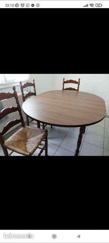 Table à manger ronde extensible (image 5)