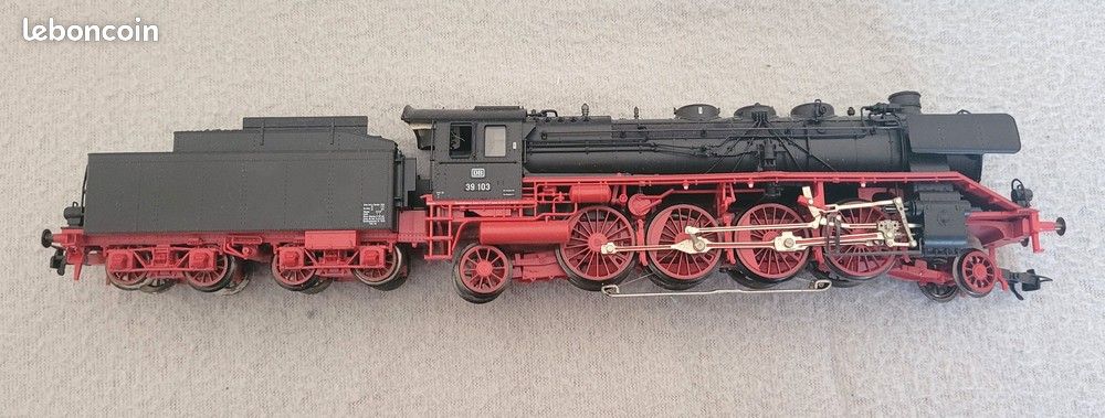 Train électrique HO Fleischmann - Locomotive Vapeur + 3 Voitures - Occasion