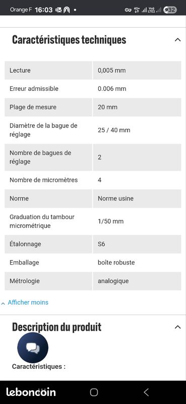 Boite micrometre interieur holex (image 4)