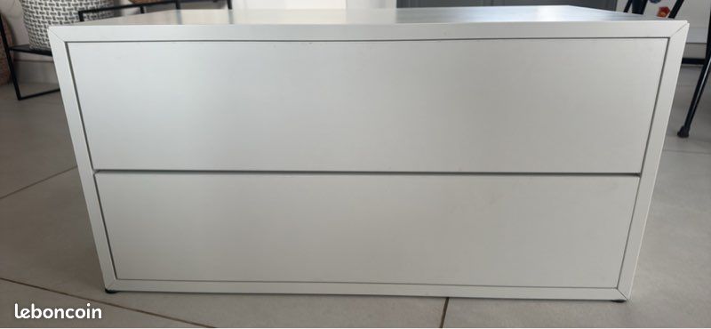 Meuble IKEA EKET blanc 2 tiroirs – 70×35×35 cm (image 1)