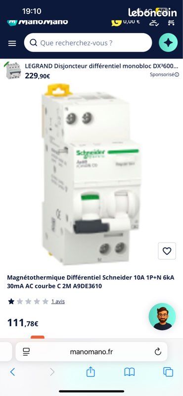 Disjoncteur différenciel Schneider (image 2)